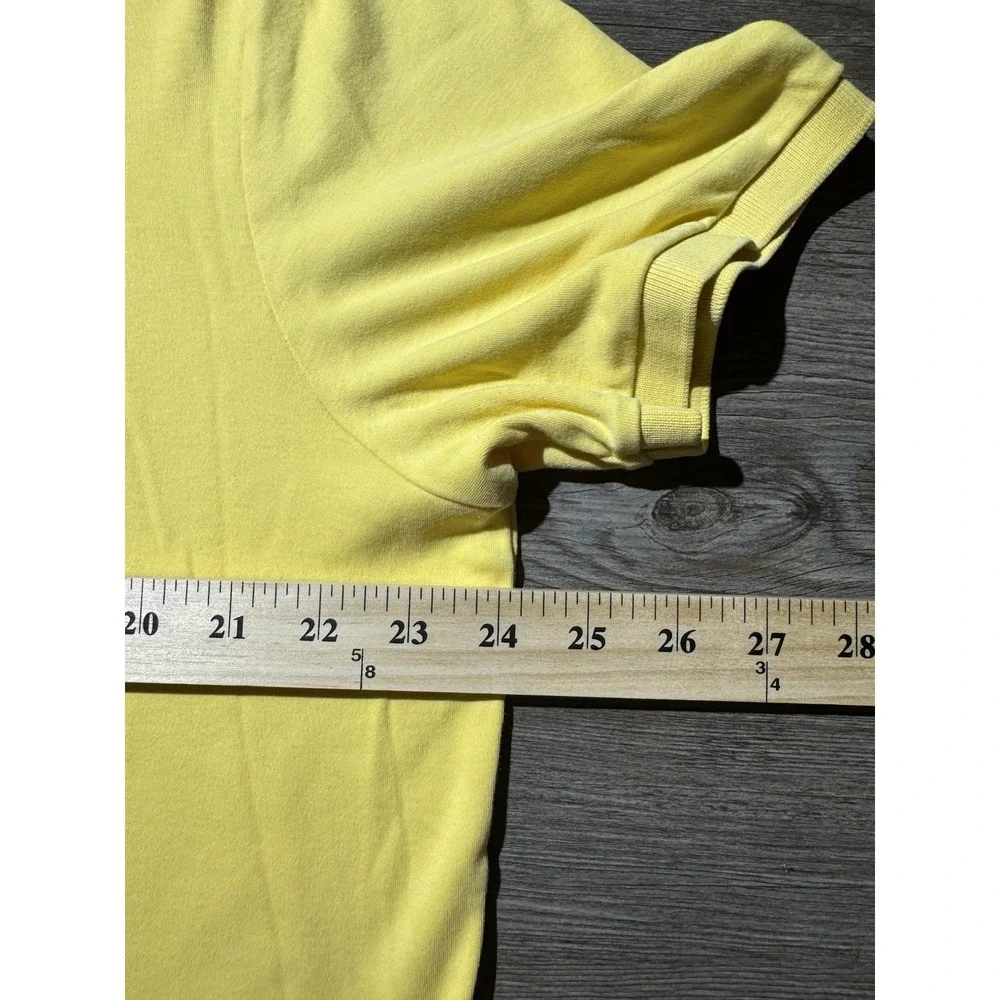 Polo Ralph Lauren Custom Fit Yellow Polo Shirt Men L Pony Logo Cotton